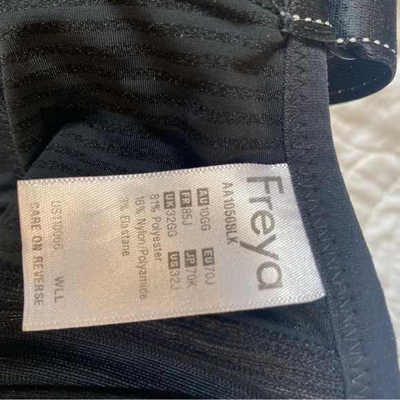 Freya Idol Balcony Underwire Balconette Bra Black 32J Lightly Lined Lingerie - Picture 4 of 6